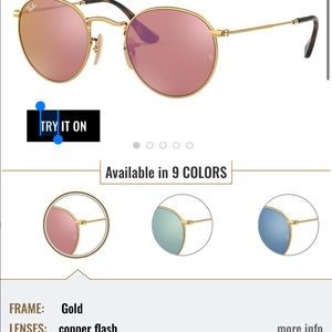 Ray-ban round flat sunglasses